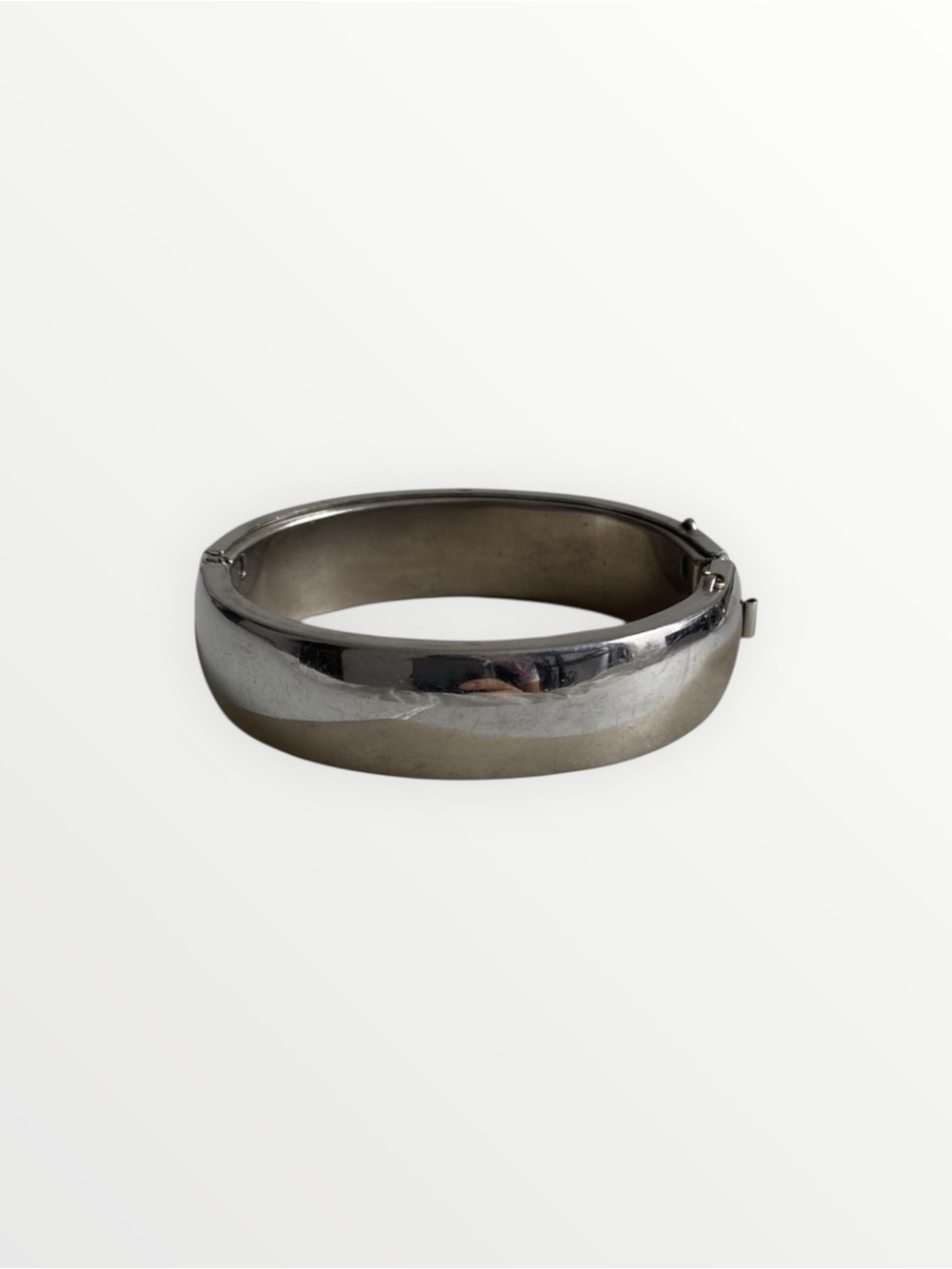 Silver Hinged Bangle Bracelet